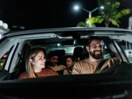 Family driving to Movies in McAllen Tx