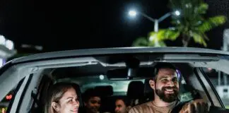 Family driving to Movies in McAllen Tx