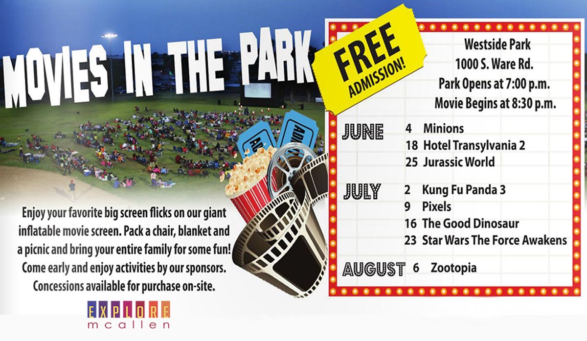 Enjoy “Movies in the Park” with Your Family! Explore McAllen