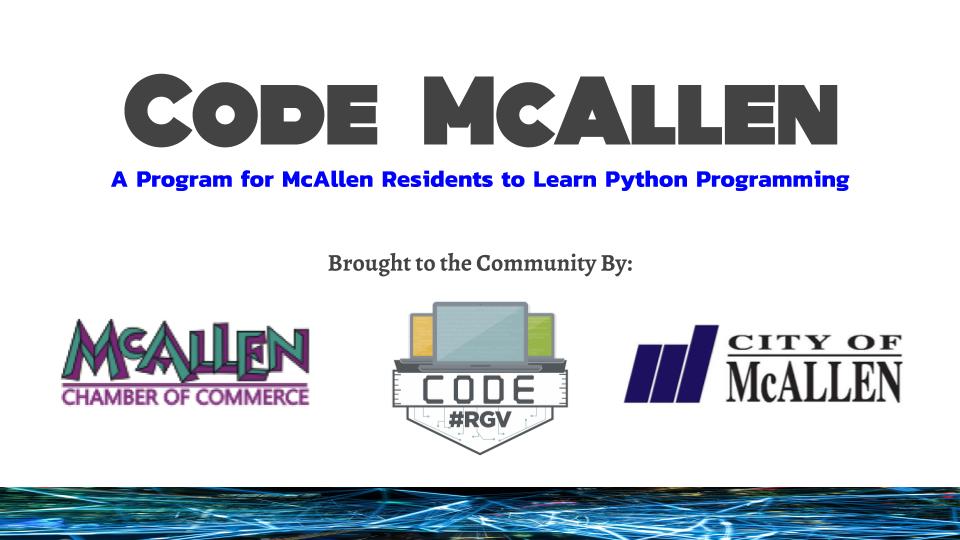 Code McAllen Flyer | Explore McAllen