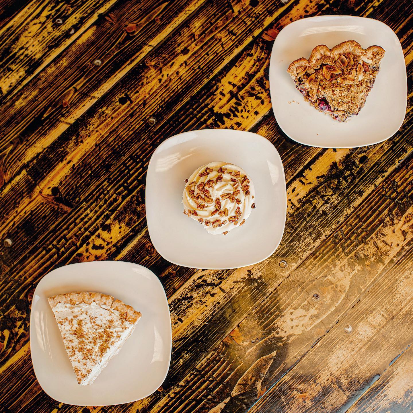 Tray of mini pies inside of a restaurant in McAllen events.