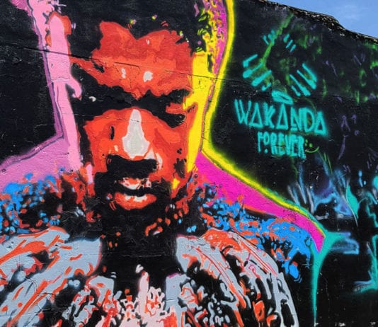 Wakanda mural in McAllen